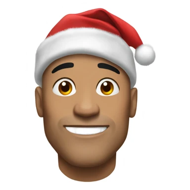 the rock with a christmas hat sticker