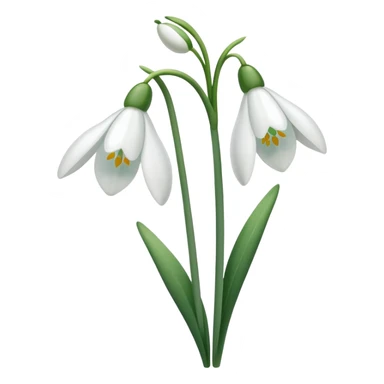 snowdrop flower sticker