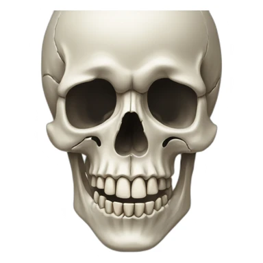 Frontal view of the skull crying sticker