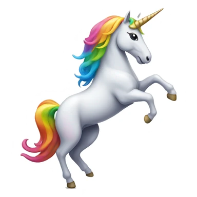 Unicorn dancing on rainbow  sticker