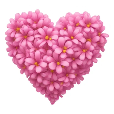 Pink flowery heart sticker