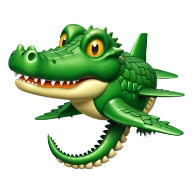 Plane with a crocodile head sticker