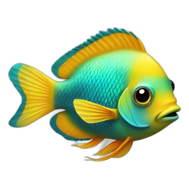 Tropical fish sticker
