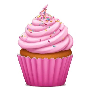A pink cupcake with sprinkles  sticker