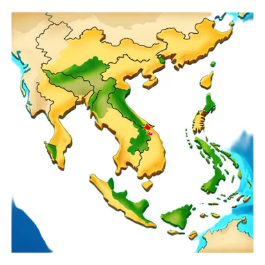a vietnam map with no other countriesaround it sticker