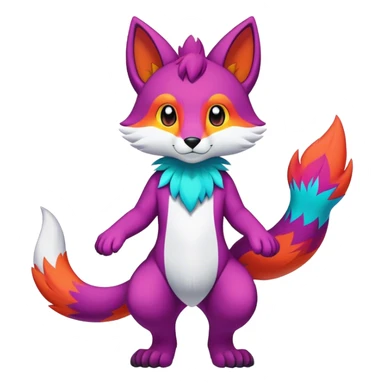 colorful anthro fursona Fakemon sticker