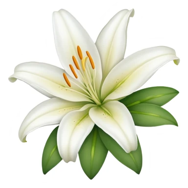 white lily without leaves sticker