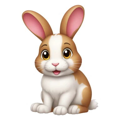 Bunny with hearts sticker