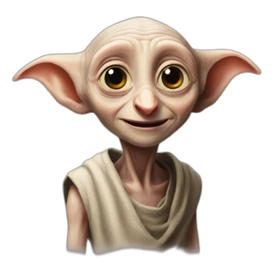 Dobby portrait happy sticker