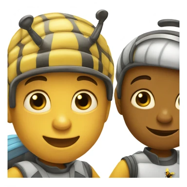 Two boy honeybees sticker