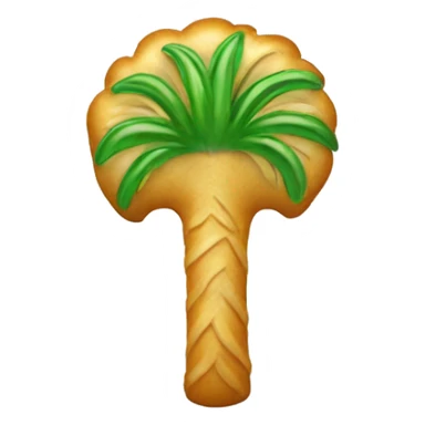 un palmier avec une couronne sur la tête  sticker