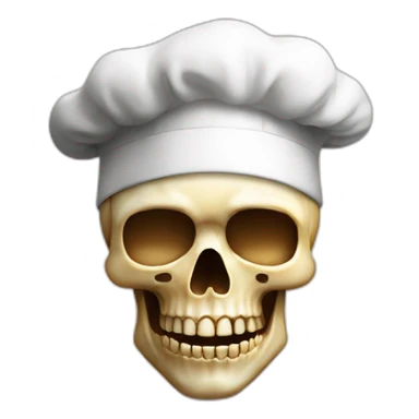 Skull Chefs Kiss with Italian hand sticker