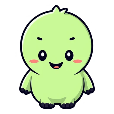 Mischievous grin sticker