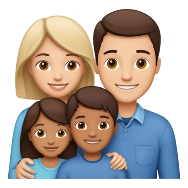 family of four icon sticker