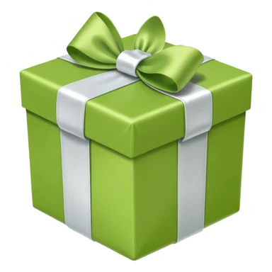 make present box in light green color sticker