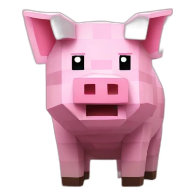minecraft pig sticker