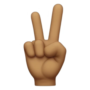 two fingers crossed in X sticker