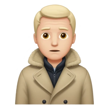 man feeling cold sticker