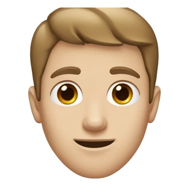 white boy with short brown hair and eye brows sticker