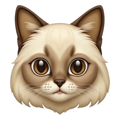 
Siamese cat: long hair fur sticker