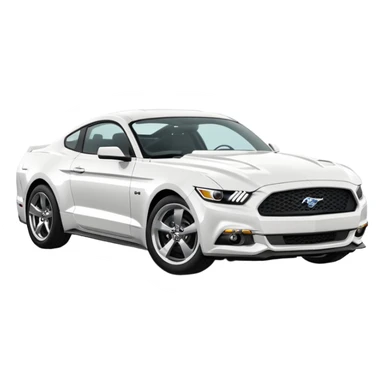 white ford mustang  sticker