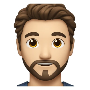 White guy with brown hair in love with Shang chi sticker