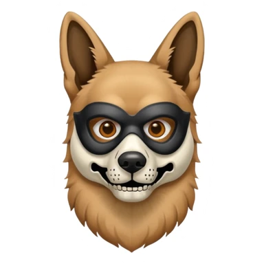 German shepherd in skeleton mask sticker