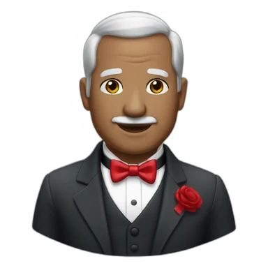 jenkins-a-gray-haired-balding-butler-wearning-dinner-jacket-with-red-bow-tie-without-glasses sticker