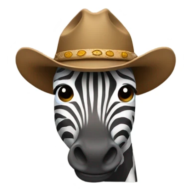 Zebra with cowboy hat sticker