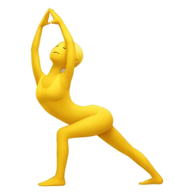 yellow person doing yoga sticker