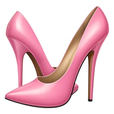 pink high-heeled shoe sticker