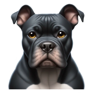99% Black American Bully front  sticker