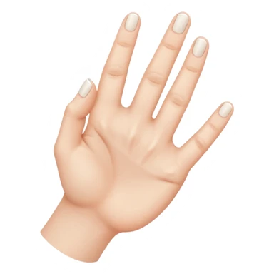 bent white girl arm with a two fingered hand sticker