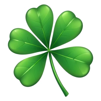 Lucky clover charm – green four-leaf clover.
 sticker