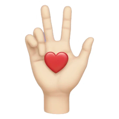 Korean heart hand sticker