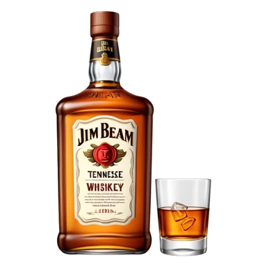 jim beam tennese whiskey bottle sticker