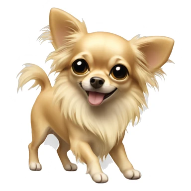 dancing blond long haired chihuahua sticker