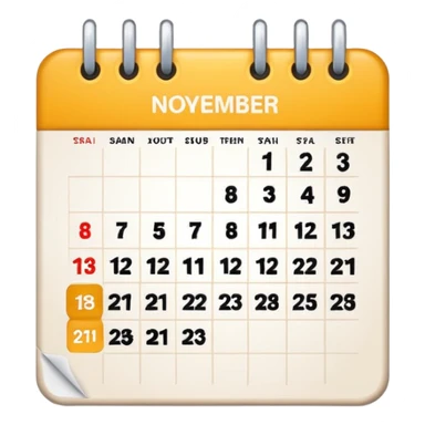 13 november calendar sticker