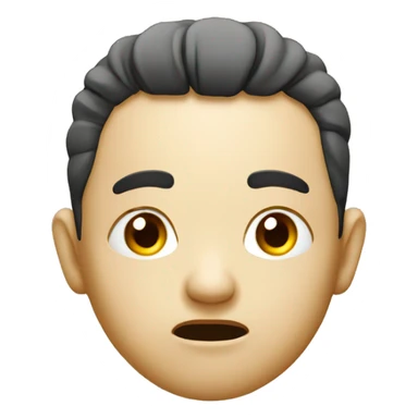 Chinese head with amazement sticker