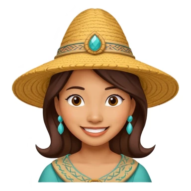 Disney raya with her salakot filipino hat sticker