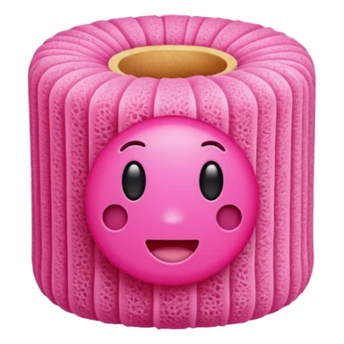 pink loofah sticker