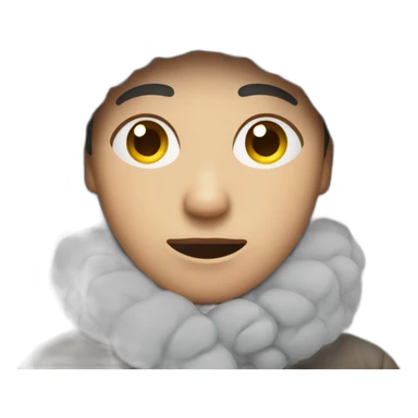 person who is cold with snow  sticker