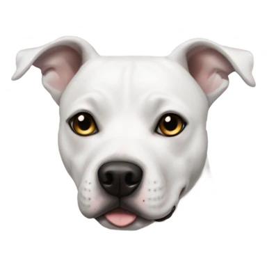 White staffy gray eyes dark ears sticker