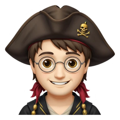 harry potter wear pirate hat sticker