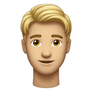 hombre blanco joven sin cabello, de bello facial, ojos miel.  sticker