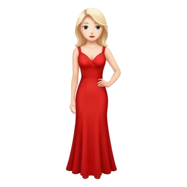 white conservative woman in long red dress sticker