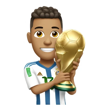 Ronaldo with world cup trophy sticker