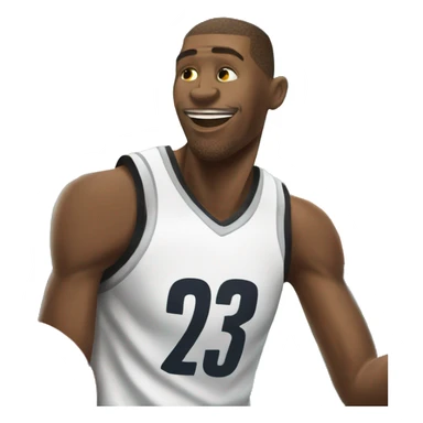 basketballer that scores while being surrounded by stars  sticker