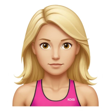 triathlete long blonde hair woman sticker