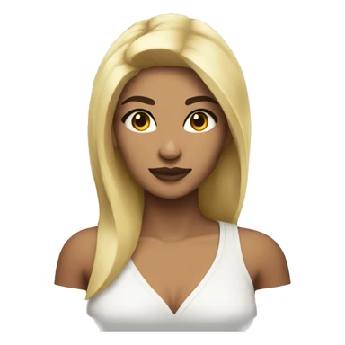 morena skin with blonde wolfcut sticker